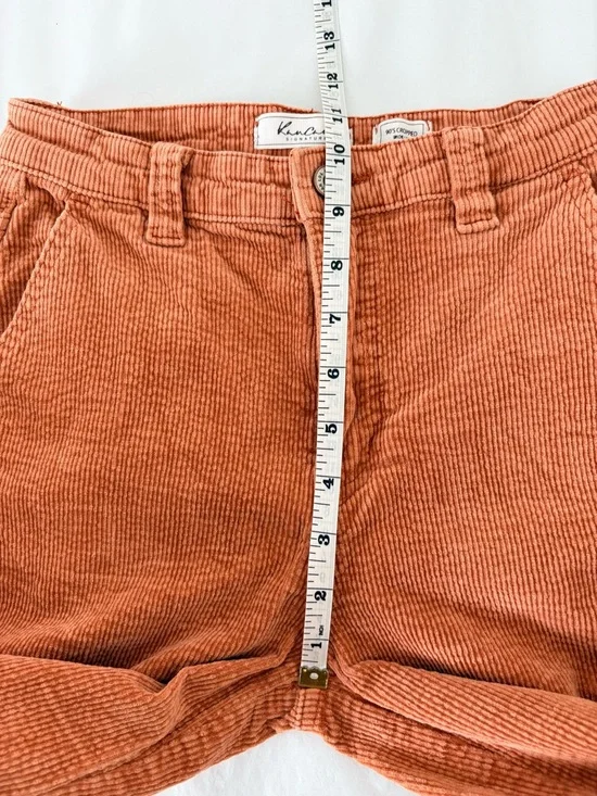 KanCan Retail $90 90s Cropped Wide Leg Corduroy Cargo Pants Sz 24 Sherry - Picture 13 of 14